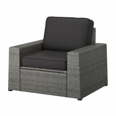 Садове крісло IKEA SOLLERON темно-сірий антрацит (493.262.76)