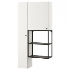 Комбинация шкафов и стеллажей IKEA ENHET антрацит белый 90x30x180 см (493.315.03)