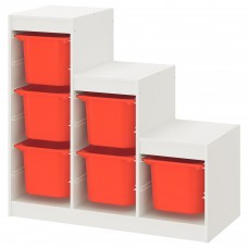Стелаж IKEA TROFAST білий оранжений 99x44x94 см (493.355.39)
