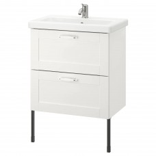Шкаф для раковины IKEA ENHET / TVALLEN белый 64x43x87 см (493.364.21)
