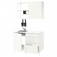 Кухня IKEA ENHET белый 123x63.5x222 см (493.371.71)
