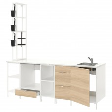 Кухня IKEA ENHET белый 243x63.5x241 см (493.379.82)