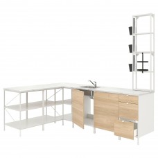Угловая кухня IKEA ENHET белый (493.382.41)