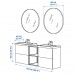 Набір меблів для ванної IKEA ENHET / TVALLEN білий антрацит 164x43x65 см (493.383.40)