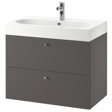 Шкаф для раковины IKEA GODMORGON / BRAVIKEN темно-серый 80x48x68 см (493.384.96)