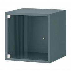 Навесной шкаф со стеклянной дверью IKEA EKET серо-бирюзовый 35x35x35 см (493.854.97)