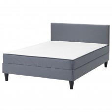 Континентальне ліжко IKEA SABOVIK жорсткий матрац сірий 160x200 см (493.857.51)