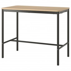 Стол IKEA TOMMARYD дубовый шпон антрацит 130x70x105 см (493.875.28)