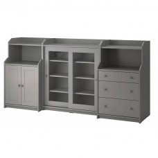Комбінація шаф IKEA HAUGA сірий 244x46x116 см (493.886.41)