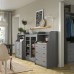 Комбінація шаф IKEA HAUGA сірий 244x46x116 см (493.886.41)