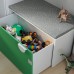 Лавка з відділенням для іграшок IKEA SMASTAD білий зелений 90x52x48 см (493.891.60)