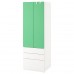 Гардероб IKEA SMASTAD білий зелений 60x57x181 см (493.892.02)