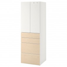 Гардероб IKEA SMASTAD білий 60x57x181 см (493.901.30)