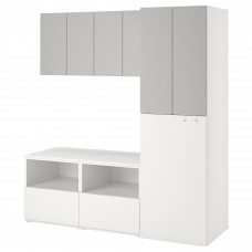 Комбинация шкафов IKEA SMASTAD белый серый 180x57x196 см (493.930.77)