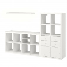 Комбинация шкафов и стелажей IKEA KALLAX / LACK белый 224x39x147 см (493.986.78)