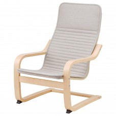 Кресло детское IKEA POANG березовый шпон светло-бежевый (494.125.61)