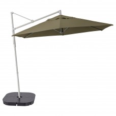 Підвісна парасолька з основою IKEA OXNO / LINDOJA бежево-зелений 300 см (494.135.94)