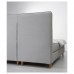 Континентальне ліжко IKEA DUNVIK матрац VALEVAG світло-сірий 180x200 см (494.195.34)
