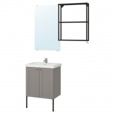 Комплект мебели для ванной IKEA ENHET / TVALLEN серый антрацит 64x43x87 см (494.299.29)