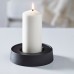 Підставка для свічки IKEA LYSTER темно-сірий 17 см (500.788.50)