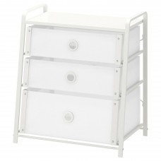 Комод з 3 шухлядами IKEA LOTE білий 55x62 см (502.937.22)