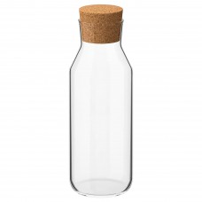 Бутылка с пробкой IKEA IKEA 365+ прозрачное стекло пробка 500 мл (503.518.54)