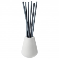 Ваза и 6 ароматических палочек IKEA NJUTNING цветущий бергамот серый (503.555.69)