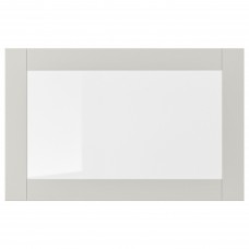 Скляні дверці IKEA SINDVIK світло-сірий прозоре скло 60x38 см (503.639.89)