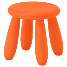 Дитячий табурет IKEA MAMMUT помаранчевий (503.653.61)