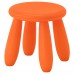 Табурет детский IKEA MAMMUT оранжевый (503.653.61)