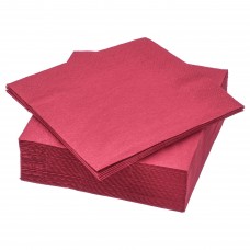Салфетка бумажная IKEA FANTASTISK темно-красный 33x33 см (504.025.04)