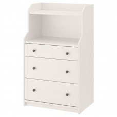 Комод на 3 шухляди IKEA HAUGA білий 70x116 см (504.026.41)