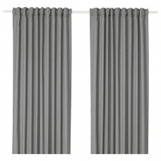 Світлонепроникні штори IKEA HANNALENA сірий 145x300 см (504.108.77)