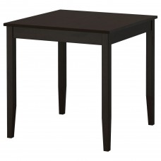 Стіл IKEA LERHAMN чорно-коричневий 74x74 см (504.443.06)