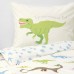 Комплект постельного белья IKEA JATTELIK динозавры белый 150x200/50x60 см (504.641.15)