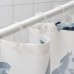 Штора для ванной IKEA VATTENSJON белый синий 180x200 см (504.878.24)