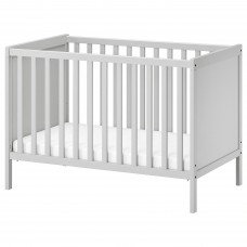 Кроватка детская IKEA SUNDVIK серый 60x120 см (504.940.75)