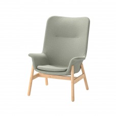 Крісло з високою спинкою IKEA VEDBO світло-зелений (504.942.59)