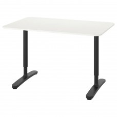 Письмовий стіл IKEA BEKANT білий чорний 120x80 см (590.063.21)