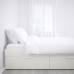 Каркас ліжка IKEA BRIMNES білий ламелі LONSET 140x200 см (590.187.34)
