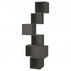 Комбінація настінних шаф IKEA EKET темно-сірий 80x35x210 см (591.891.27)