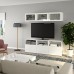 Комбінація шаф для TV IKEA BESTA білий прозоре скло 180x40x192 см (591.945.86)