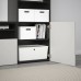 Комбинация мебели для TV IKEA BESTA черно-коричневый светло-серый прозрачное стекло 300x40x230 см (592.032.65)