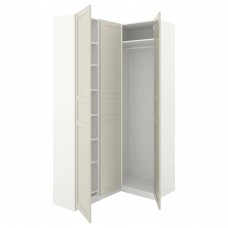 Угловой гардероб IKEA PAX белый светло-бежевый 160/88x236 см (592.213.73)