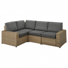 Модульний кутовий 3-місний диван IKEA SOLLERON коричневий темно-сірий (592.526.56)