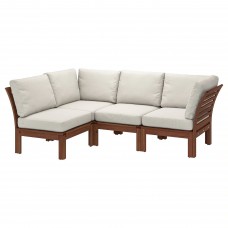 Модульний кутовий 3-місний диван IKEA APPLARO коричневий бежевий 143/223x80x84 см (592.621.46)