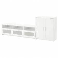 Комбинация шкафов под TV IKEA BRIMNES белый 258x41x95 см (592.782.13)
