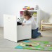 Шкафчик для игрушек на колесиках IKEA STUVA / FRITIDS белый светло-розовый 60x50x64 см (592.795.85)