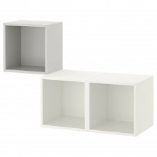 Комбінація настінних шаф IKEA EKET світло-сірий білий 105x35x70 см (592.863.31)