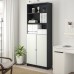 Шафа-вітрина IKEA BILLY / MORLIDEN чорно-коричневий 80x30x202 см (592.920.25)